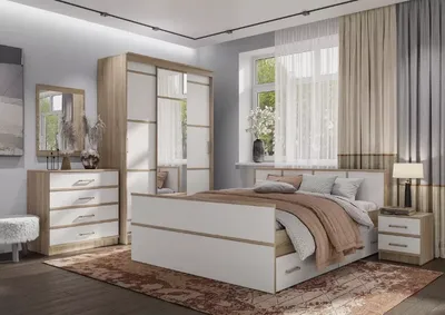 Модульная спальня Кливленд-2 купить за 53850 рублей с доставкой по Москве в  интернет-магазине фабрики «Вереск»