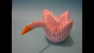 Модульное оригами. Маленький лебедь (3D origami) Поделки с детьми. - YouTube