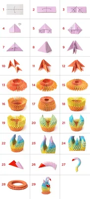 Лебедь оригами: пошаговая инструкция, как сделать из бумаги в технике модульного  оригами (фото схемы, шаблоны, идеи поделок)
