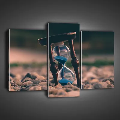 Модульная картина с часами / Часы на холсте Речка в лесу 140х80 см. -  купить по выгодной цене в интернет-магазине OZON (484551297)