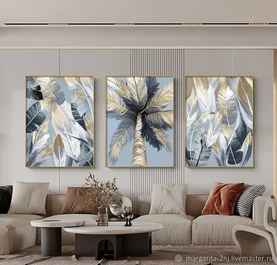 Модульная картина 210 \"Орхидеи на воде\" – фото в интерьере | Купить, цена 9  220 руб.