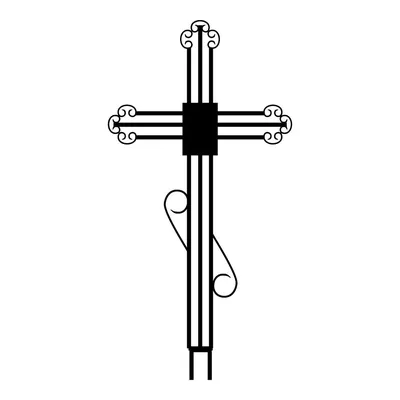 Крест гранитный на могилу из белого гранита