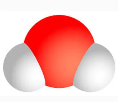 Молекула воды H2o. Атомы отображаются в виде сферы с обычным кодированием  по цвету : Красный цвет кислорода, водорода белый. Иллюстрация штока -  иллюстрации насчитывающей океан, цвет: 188414590