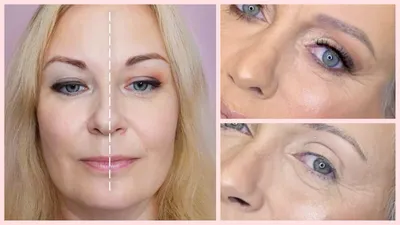 Молодящий макияж глаз: 3 тонкости для нависшего века, меняем взгляд на  более молодой в 40-50 лет | Hair.Lena Silver | Дзен