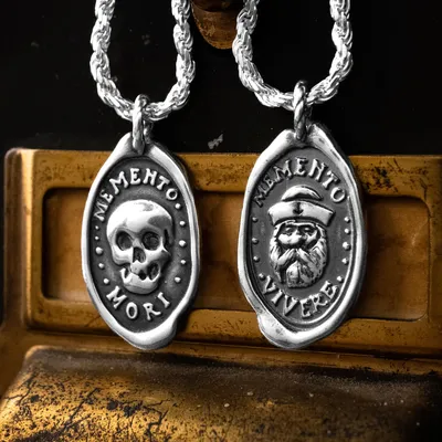 Memento Mori | Black Stainless Steel Skull Pocket Watch | In stock! |  Lucleon