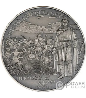 PRUSSIAN CRUSADE 1 Oz Серебро Монета 5$ Острова Кука 2023