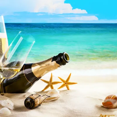 Девушка море закат шампанское красиво…» — создано в Шедевруме