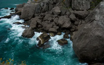 Фотообои Спокойное море и скалы купить на стену • Эко Обои