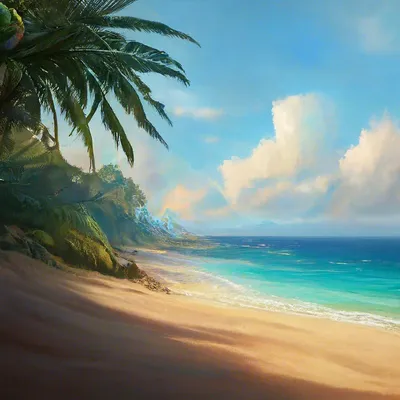 Лето, море, пляж,чистое небо, яркое…» — создано в Шедевруме