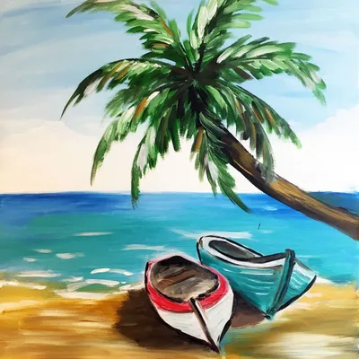 Летний морской пляж Векторный фон с элементами и пальмой, фон, лето, пляж  фон картинки и Фото для бесплатной загрузки