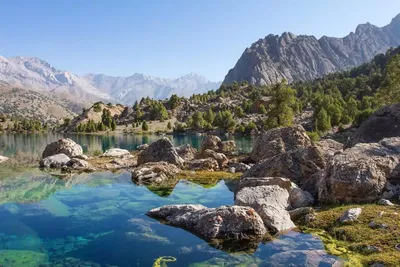 Хороший Вид На Нурекское Водохранилище В Таджикистане — стоковые фотографии  и другие картинки Азия - iStock