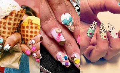 Десертный маникюр: мода на ногти-мороженое покоряет соцсети - Pinterest,  Instagram, Ice cream nail art, фото, дизайн ногтей | Обозреватель | OBOZ.UA