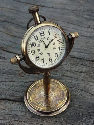 Table Decor Brass Antique Watch Desktop Nautical Clock Vintage Maritime  Clock | eBay