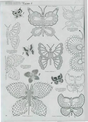 Мотивы ирландского кружева (бабочки): Дневник группы \"Все в ажуре...  (вязание крючком)\" - Страна Мам | Patrones, Patrones para tejer, Mariposa  de croché