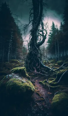 Купить картину Мрачный лес в Москве от художника Семернин Сева