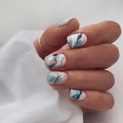 Как нарисовать мрамор на ногтях / Дизайн ногтей гель лаком - YouTube