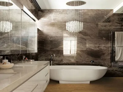 Как создать красивый дизайн ванной комнаты с мраморной плиткой