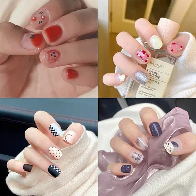 Рисунки черным лаком на ногтях - 20Nails