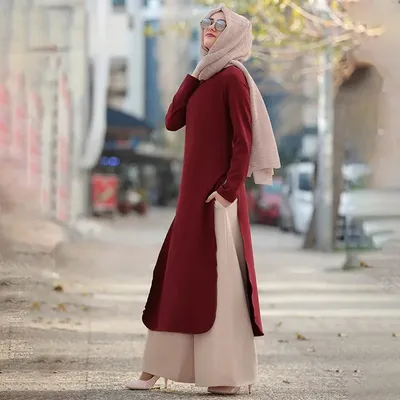 Мусульманское платье для женщин, мусульманская мода, искусственная кожа,  двусторонняя абайя, Турция, Оман, Дубай, мусульманская одежда, мусульманские  Брюки, топы | AliExpress