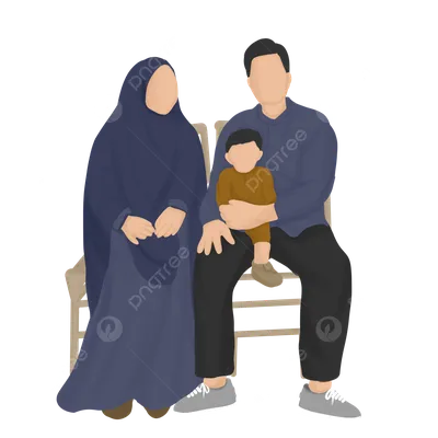 мусульманская семья PNG , семейный мусульманский характер, счастливая семья,  мусульманин PNG картинки и пнг PSD рисунок для бесплатной загрузки