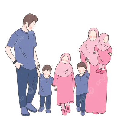 мусульманская счастливая семья PNG , мусульманин, счастливый, семья PNG  картинки и пнг PSD рисунок для бесплатной загрузки