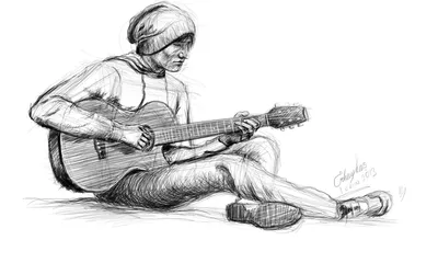 Молодой человек с гитарой стоковое фото ©NatashaFedorova 138998060