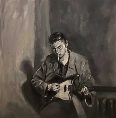 Картина на холсте \"Мужчина с гитарой\"