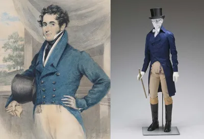 Синий верх, белый низ... Немного о мужской моде первой трети 19 века.