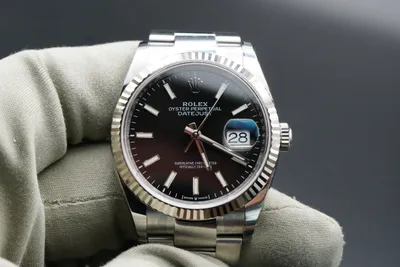 Часы Rolex Datejust 36mm White Rolesor 126234 Black Index Oyster Unisex  【Выгодная цена】 - купить у DJONWATCH