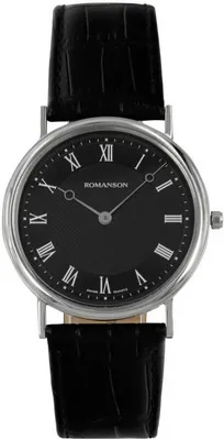 Мужские часы Romanson Leather TL5110SMW(BK) заказать и купить по цене 9 240  руб. в Санкт-Петербурге, Москве и с доставкой по всей России.