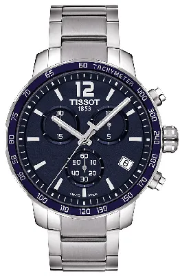 Мужские часы Tissot Quickster с хронографом и синим циферблатом