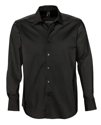 Купить Рубашка мужская с длинным рукавом Brighton, черная (артикул 2508.30)  оптом за 21 001 ₸ в Алматы