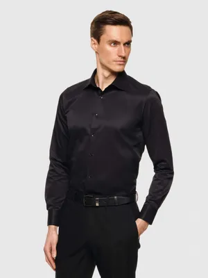 Рубашка мужская Cassa Marina SatenS черная XL - купить в Москве, цены на  Мегамаркет