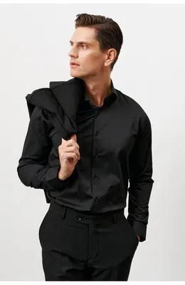 Черные рубашки | Купить черную мужскую рубашку в Минске по отличной цене