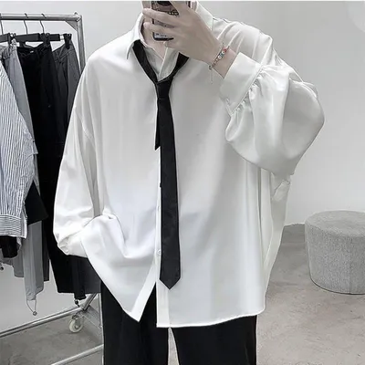 Мужская белая рубашка с черными пуговицами Р-925 купить в интернет магазине  Fashion-ua в Украине