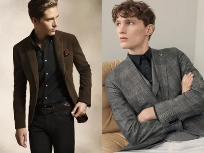 ₪68-Новые брендовые черные мужские рубашки высокого качества, бесплатная  доставка, рубашка для мужчин с длинным рукавом, весна-осень-Description