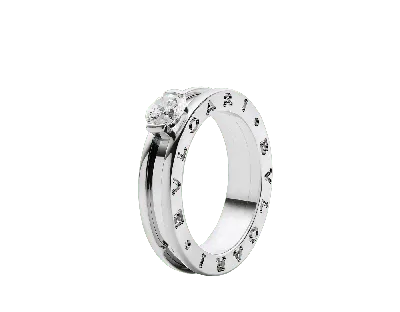 Кольцо в стиле BVLGARI ZERO, усыпанное камнями по спирали купить от 68961  грн | EliteGold.ua