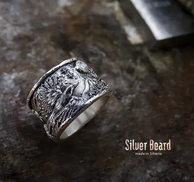 Мужское серебряное кольцо | Silver Beard
