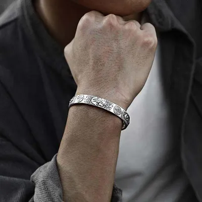 Стильные браслеты, буддийские ювелирные изделия, подарки, серебряные  браслеты, мужские браслеты, мужские цепочки на руки, мужские браслеты –  лучшие товары в онлайн-магазине Джум Гик