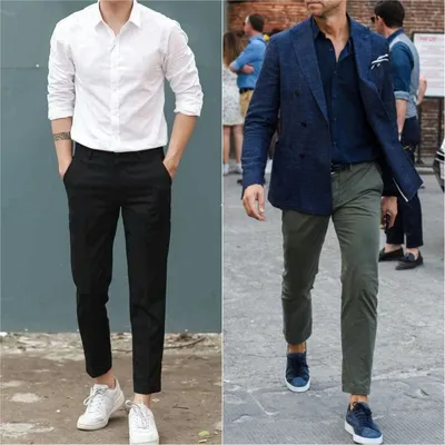 Найдём отличия и сходства между брюками слаксы и чинос... | Женский взгляд  на мужской стиль | Дзен