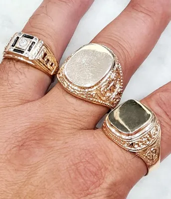 Мужские золотые кольца печатки, перстни с бриллиантами купить в Украине |  Мужские перстни из золота ручной работы в Киеве