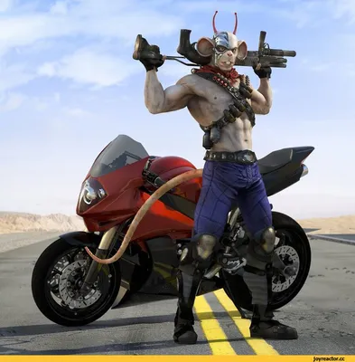 Фигурка Мыши-рокеры с Марса — Nacelle Biker Mice from Mars Vinnie Action  Figure