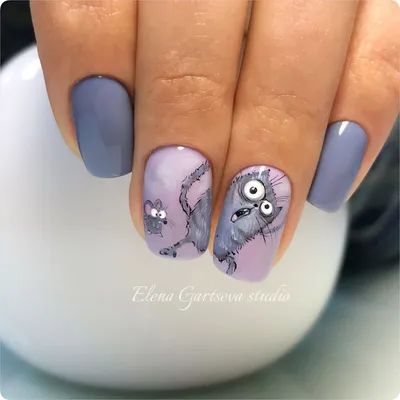 Кошки- мышки Придумаем описание?! Работа выполнена на материалах банди  @bandi_russia #manicure #nail #nailart #мышка #кошка #… | Искусство  маникюра, Гвоздь, Ногти