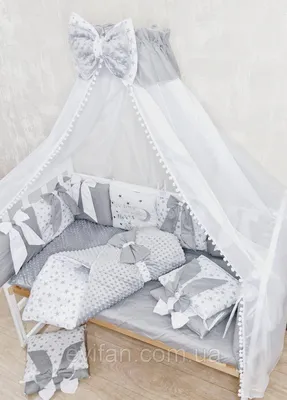 Детский постельный набор в кроватку, балдахин на кроватку, постельный набор  для новорожденных (ID#1880048291), цена: 1670 ₴, купить на Prom.ua