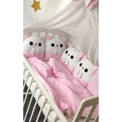 Набор в кроватку для новорожденных 11 предметов бязь \"Баиньки\" – купить за  2880 руб. в интернет магазине Текстиль Всем