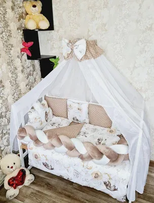 Комплект в кроватку с бортиками зверушками / бампер на детскую кроватку /  постельное белье для новорожденных (ID#1328947816), цена: 3419 ₴, купить на  Prom.ua