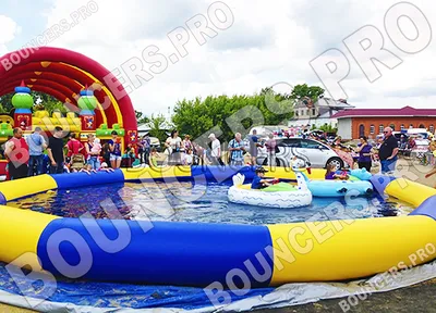 Детский надувной бассейн BestWay Микки Маус с горкой и распылителем 91014  купить в Краснодаре в магазине Жирафик
