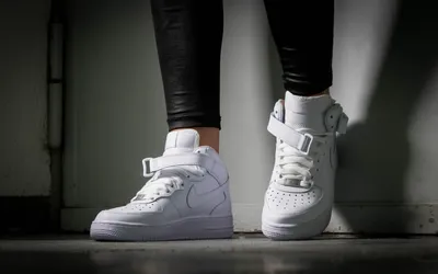 Оригинальные высокие ботинки Nike Air Force 1 Мужские износостойкие белые  кроссовки для скейтбординга | AliExpress