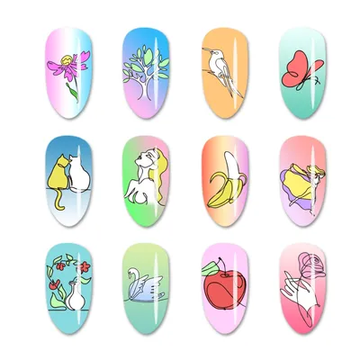 Накладные ногти в стиле панк, 24 шт./компл., короткий дизайн, рисунок огня,  накладные ногти для девушек, готовые полноразмерные наклейки для ногтей,  красивые искусственные накладные ногти | AliExpress