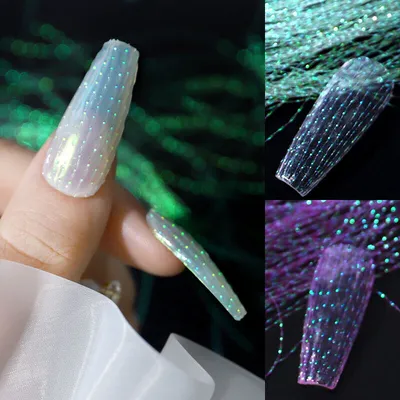 Fluorescent Lines 3D Nail Stickers DIY UV Gel Nail Art Decoration Tips Blue  Pink | eBay